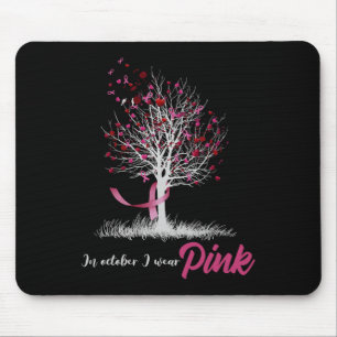 In October We Wear Pink Tree Breast Cancer Awarene Mouse Pad