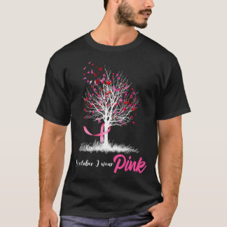 In October We Wear Pink Tree Breast Cancer T-Shirt