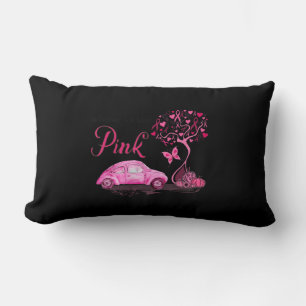 In October We Wear Pink Truck Tree Breast Cancer A Lumbar Pillow