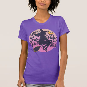 In October We Wear Pink Witch Warrior Breast Cance T-Shirt
