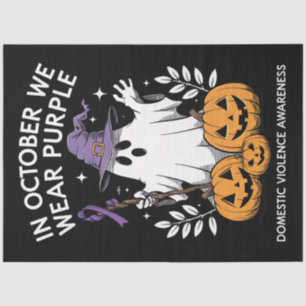 In October We Wear Purple Domestic Violence Ghost  Tissue Paper