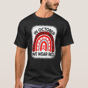In October We Wear Red Red Ribbon Week Awareness   T-Shirt
