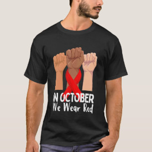 In October We Wear Red Ribbon Week 2022 Drug Free T-Shirt