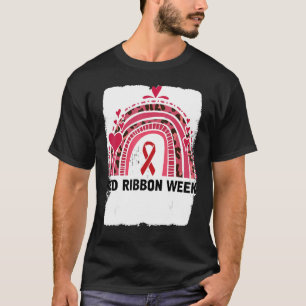 In October We Wear Red Ribbon Week Awareness 4 T-Shirt