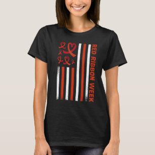 In October We Wear Red Ribbon Week Awareness T-Shirt