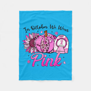 in October Wear nk MRI Tech Breast Cancer Fleece Blanket