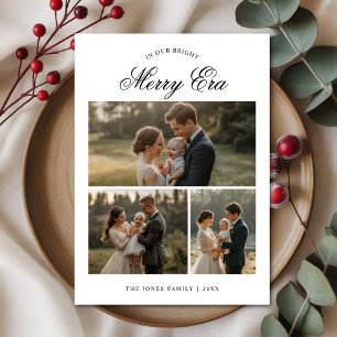 In Our Bright Merry Era Funny Family Christmas Car Holiday Card