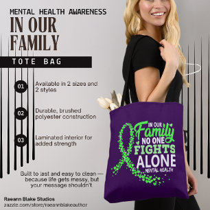"In Our Family" Mental Health Awareness Tote Bag