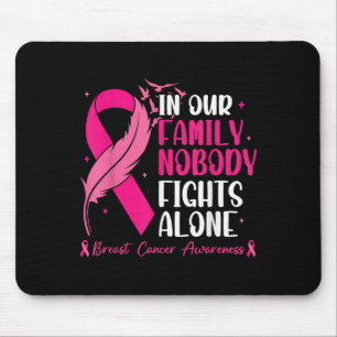 In Our Family Nobody Fights Alone - Breast Cancer Mouse Pad