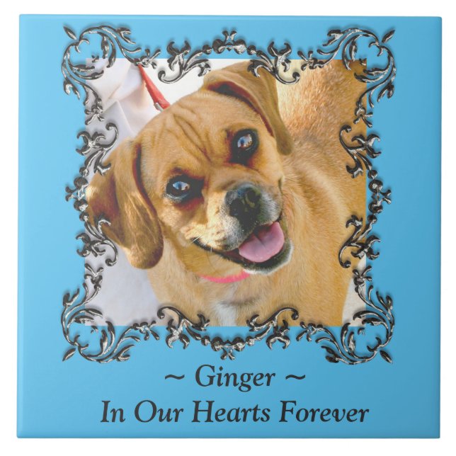 In Our Hearts Forever Pet Memorial Ceramic Tile (Front)
