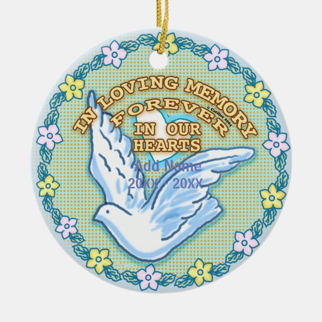 In Our Hearts Memorial  ornaments (Front)