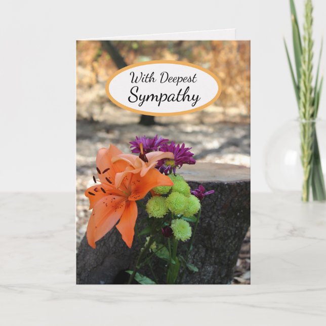 In Our Thoughts and Hearts Sympathy Card (Front)