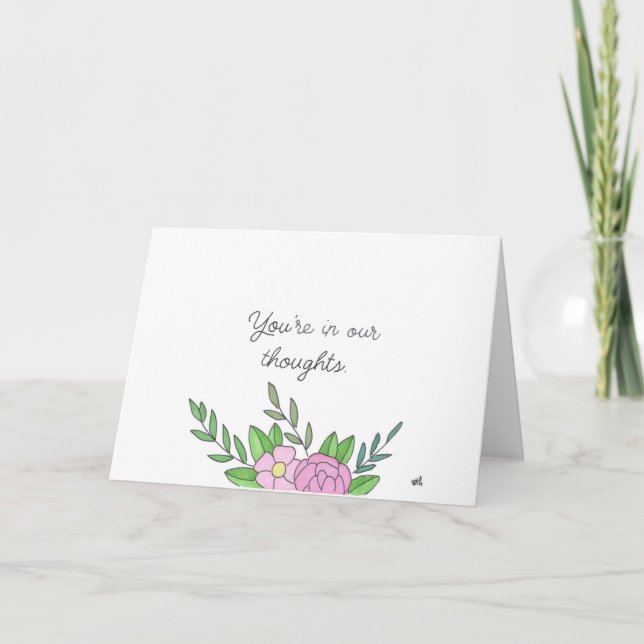 In Our Thoughts Flowers 1 Card (Front)