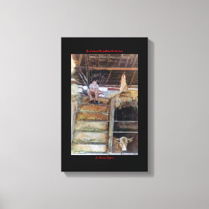 In pajar/No palleiro/In the barn Canvas Print