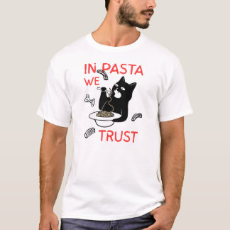 In Pasta We Trust – Funny Cat Lover T-Shirt