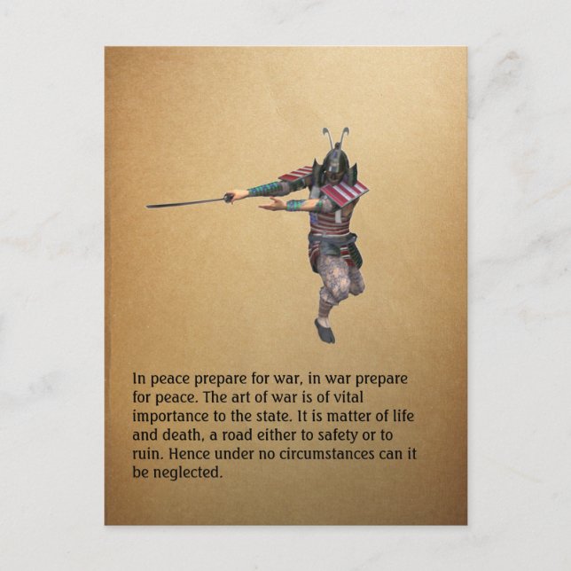 In peace prepare for war, in... postcard (Front)