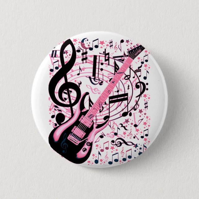 In Pink,Rock & Roll_ 2 Inch Round Button (Front)