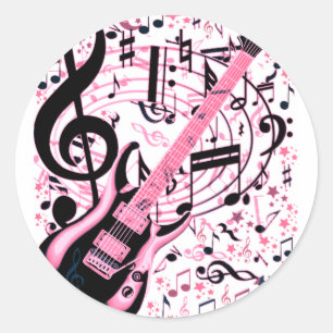In Pink,Rock & Roll_ Classic Round Sticker