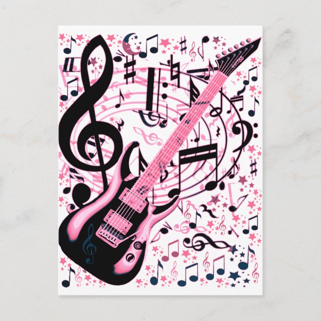 In Pink,Rock & Roll_ Postcard (Front)