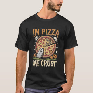In Pizza We Crust Spooky Slice Halloween Ghosts T-Shirt