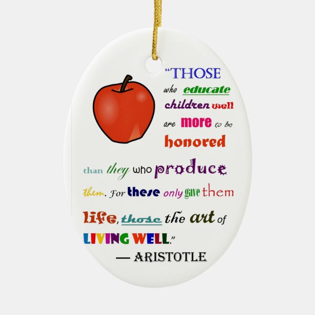 In Praise of Teachers Ceramic Ornament (Front)