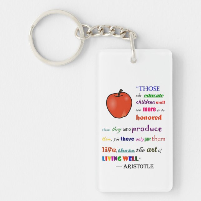 In Praise of Teachers Keychain (Front)
