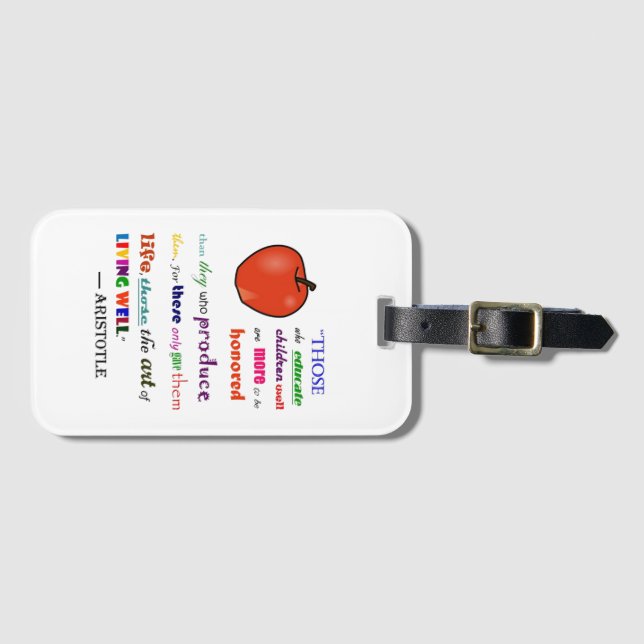In Praise of Teachers Luggage Tag (Front Horizontal)