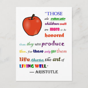 In Praise of Teachers Postcard