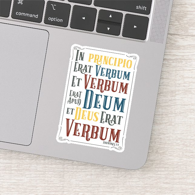 In Principio Erat Verbum Latin Bible Verse (Detail)