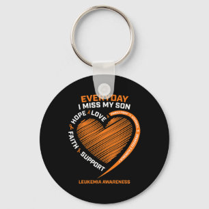 In Remembrance Loving Memory Of My Son Leukemia Aw Keychain