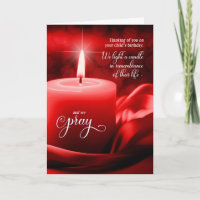 In Remembrance of Child's Birthday Red Candle