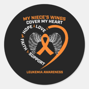In Remembrance Of My Niece Loving Memory Leukaemia Classic Round Sticker