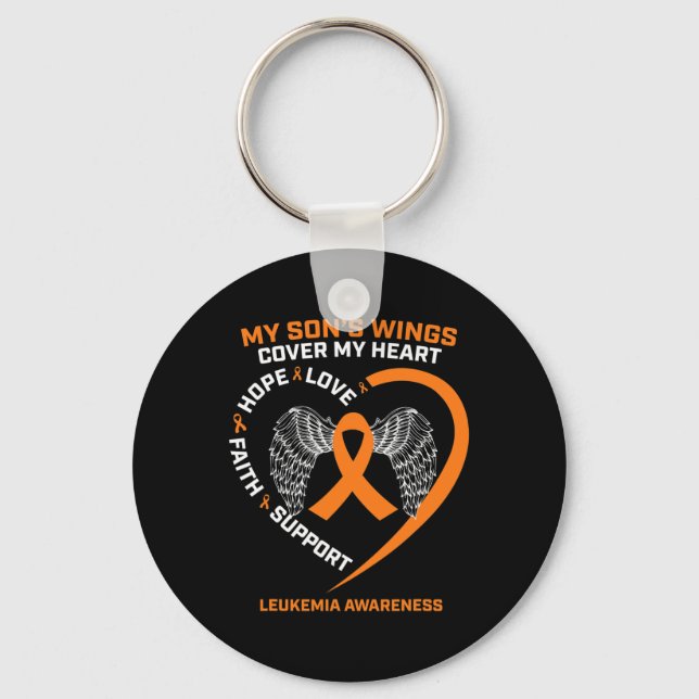 In Remembrance Of My Son Loving Memory Leukaemia A Keychain (Front)