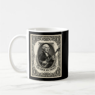 In Rock We Trust 1 Rock Washington Guitar Vintage Coffee Mug
