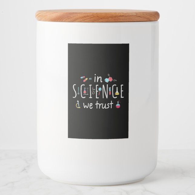 In Science we trust Food Label (Front)