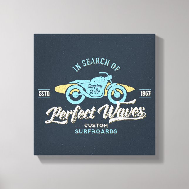 In Search Of Perfect Waves Poster Canvas Print (Front)
