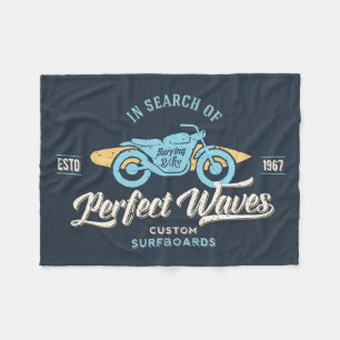 In Search Of Perfect Waves Poster Fleece Blanket