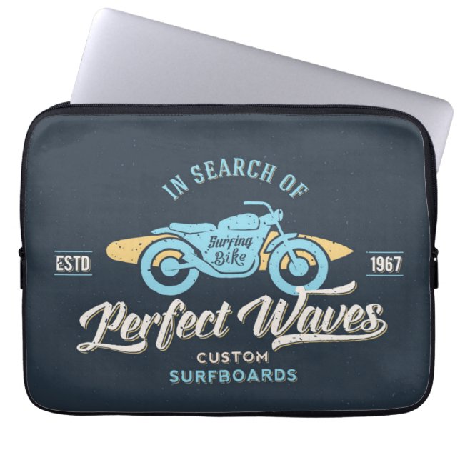In Search Of Perfect Waves Poster Laptop Sleeve (Front)