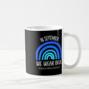 In September We Wear Blue Alopecia Areata Awarenes Coffee Mug