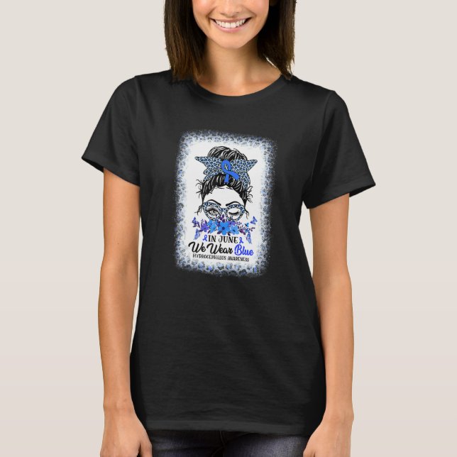 In September We Wear Blue Hydrocephalus Awareness  T-Shirt (Front)