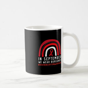 In September We Wear Burgundy Brain Aneurysm Aware Coffee Mug