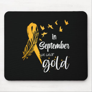 In September We Wear Childhood Cancer Awareness Ri Mouse Pad
