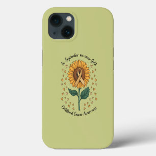 In September We Wear Gold Childhood Cancer Aware iPhone 13 Case