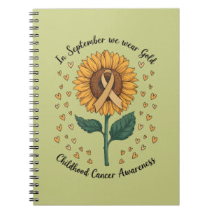 In September We Wear Gold Childhood Cancer Aware Notebook