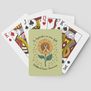 In September We Wear Gold Childhood Cancer Aware Playing Cards
