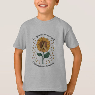 In September We Wear Gold Childhood Cancer Aware T-Shirt