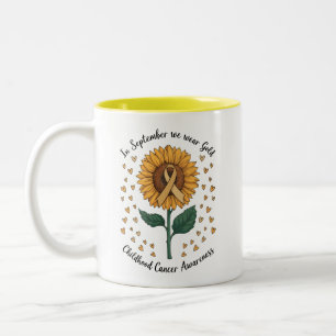 In September We Wear Gold Childhood Cancer Aware Two-Tone Coffee Mug