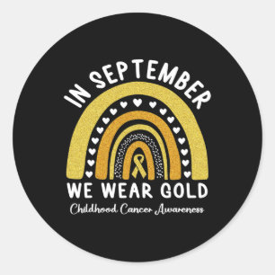 In September We Wear Gold Childhood Cancer Awaren Classic Round Sticker