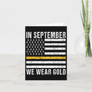 In September We Wear Gold Childhood Cancer Awarene Card