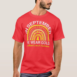 In September We Wear Gold Childhood Cancer Awarene T-Shirt